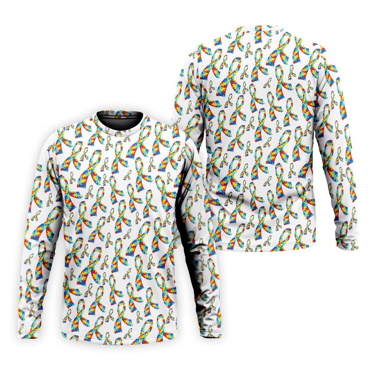 Autism Awareness Ribbon Golf Tops For Men, Autism Ribbon Polo Shirts For Men, Golf Shirts For Men
