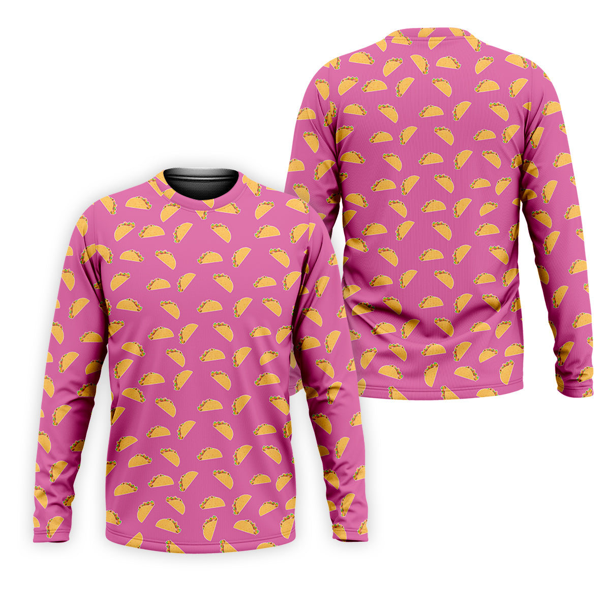 The Pink Taco Seamless Pattern Golf Tops For Men, Polo Shirts For Men, Golf Shirts For Men