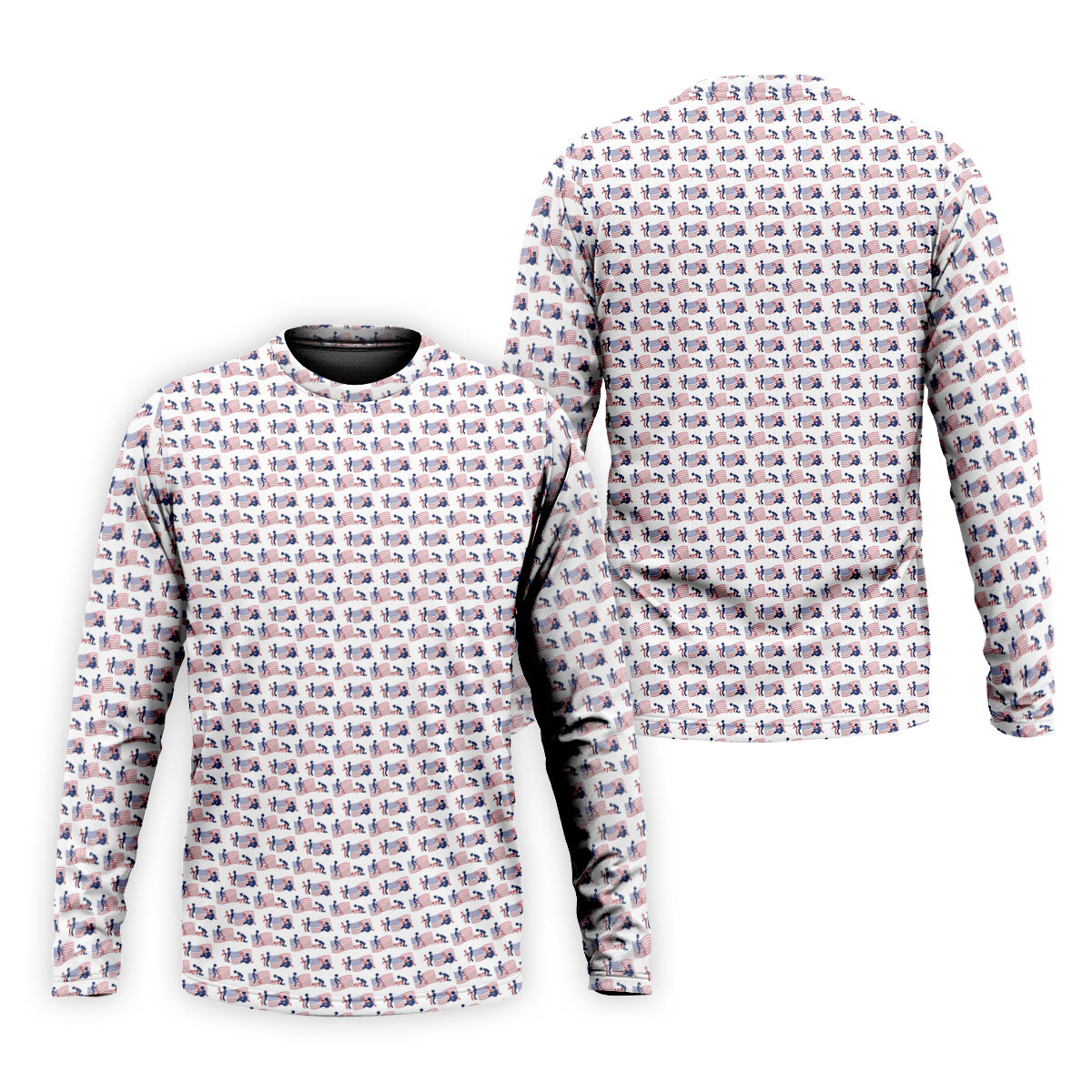 Naughty Position American Flag Pattern Patriotic Golf Shirts, 250th Anniversary Golf Shirts For Men