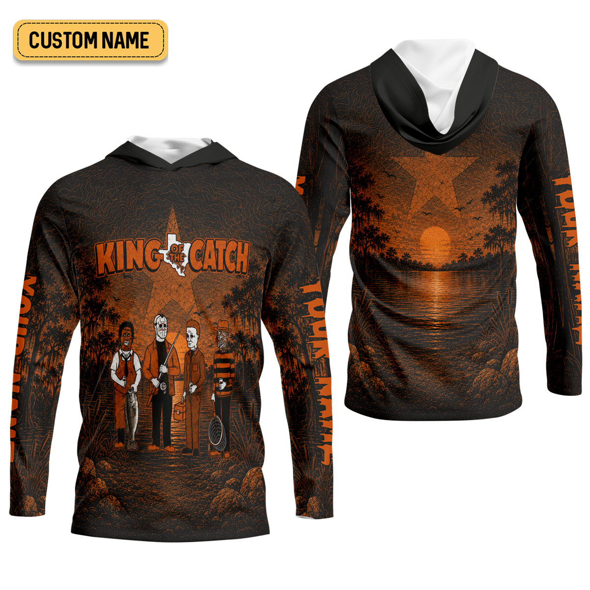King Of The Catch Horror Character UPF Shirt, Womens Fishing Shirt, Halloween Fishing Shirt