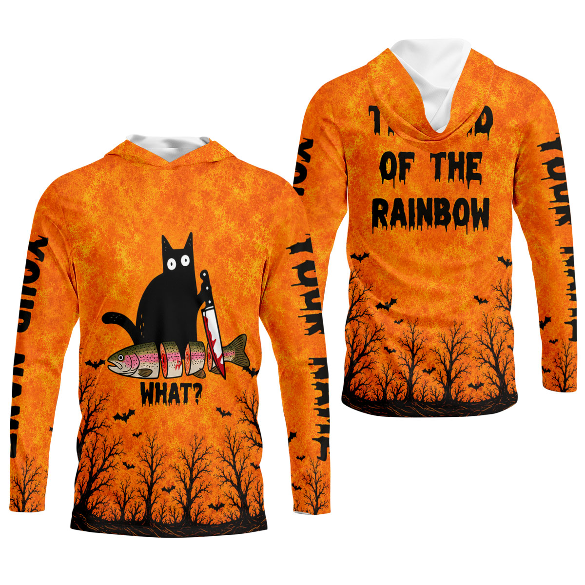 Funny Halloween Rainbow Trout Fishing UPF Shirt, Womens Fishing Shirts, Fishing Clothes