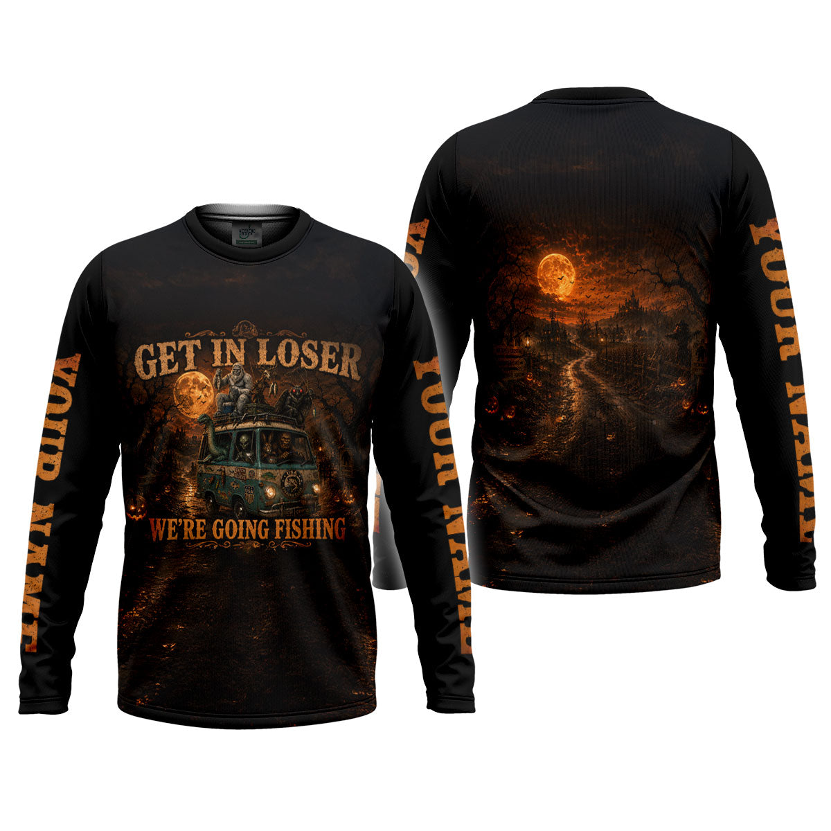 Get In Loser Were Going Fishing Halloween UPF Shirt, Funny Fishing Shirt, Mens Shirt