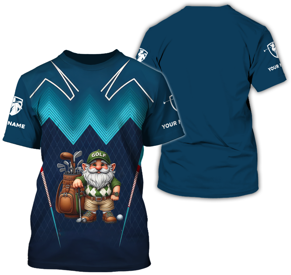 Custom Golfing Gnomes Men's Golf Polo Shirt, Golfing Apparel, Gift For Golfers