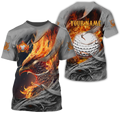 Fire Phoenix Custom Golf Polo Shirt, Golf Apparel, Golf Gift For Men