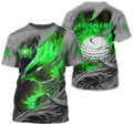Green Phoenix Custom Golf Polo Shirt, Golf Apparel, Golf Gift For Men