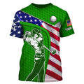 Green Custom Men's Golf Polo Shirt, Golfing Apparel, Mens Golf Gift
