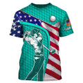 Cyan Custom Men's Golf Polo Shirt, Golfing Apparel, Mens Golf Gift