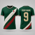 Mexico Football Shirt, Aztec Pattern V-NeckMen Football Lover, Soccer Fan Father's Day Presents