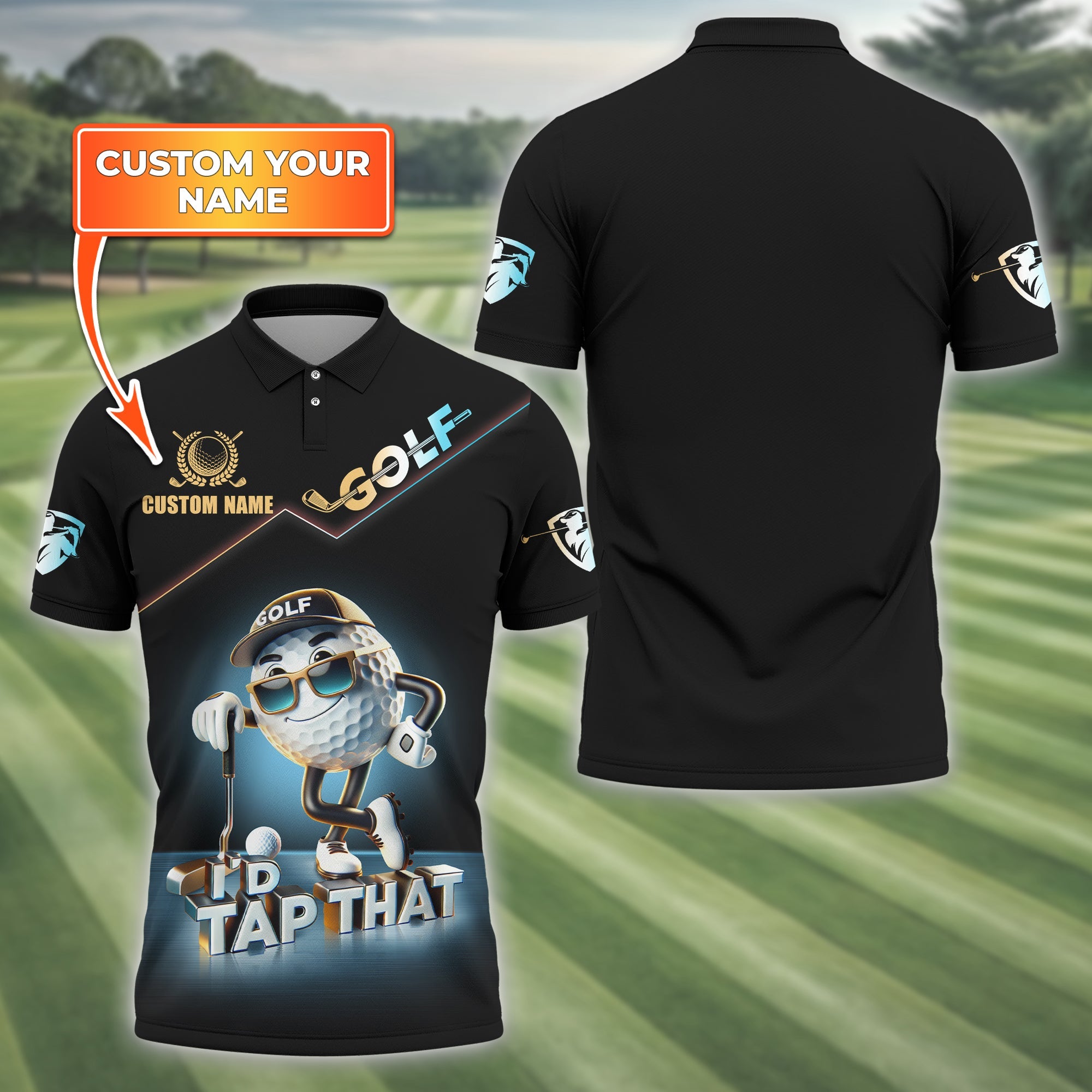 I'd Tap That Customize Golf Polo ShirtFunny Golf Shirt, Golfing Apparel, Gift For Golfers
