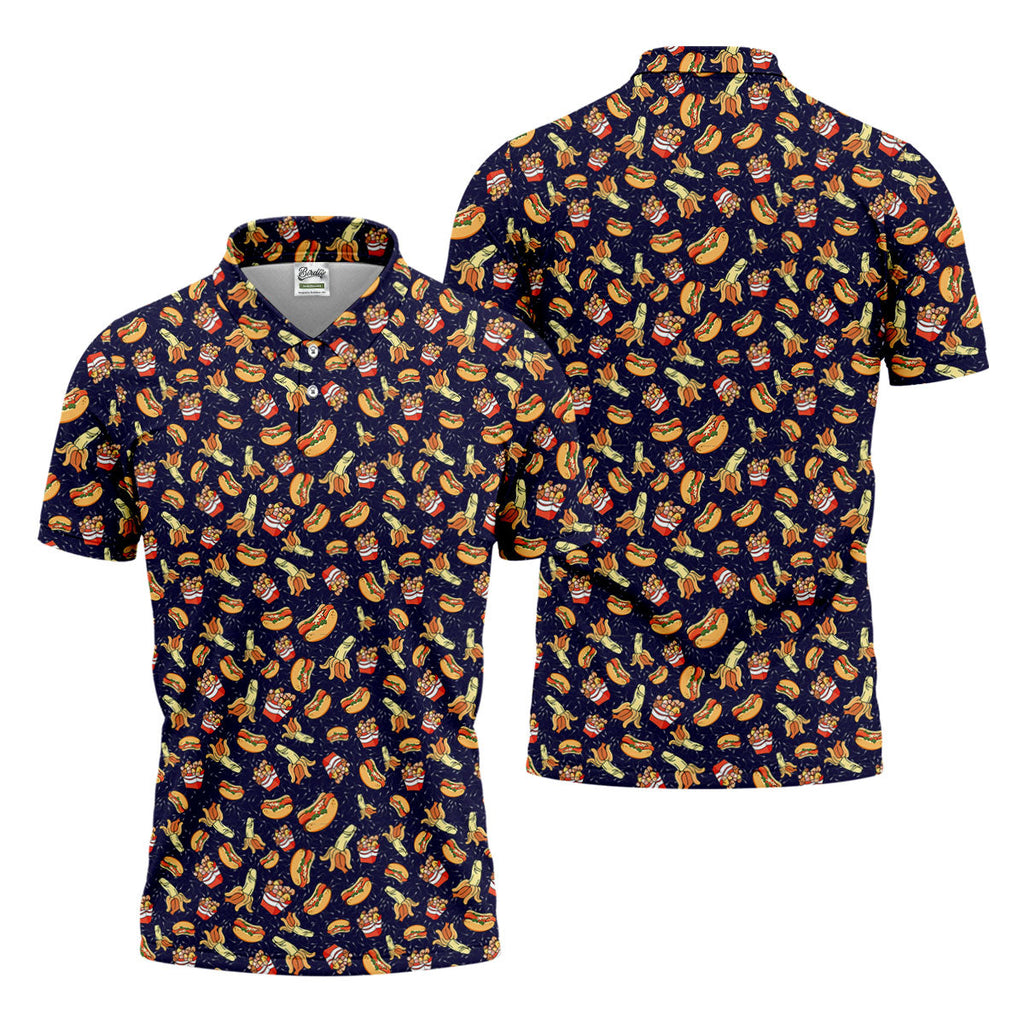 Funny Hot Dog Dirty Humor Polo Shirts For Men, Fun Golf Shirts For Men, Golf Gift For Men, Golf Shirts For Men