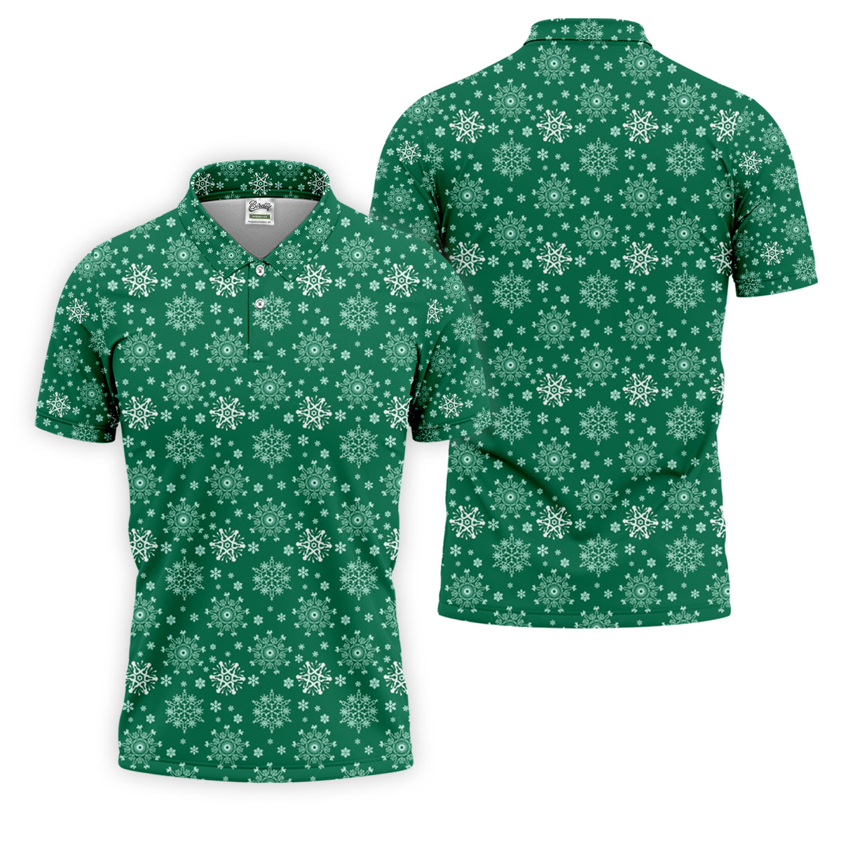 Dirty Funny Adult Humor Snowflakes Green Golf Shirt, Fun Men's Golf Polos, Christmas Golf Shirt, Polo Shirts For Men