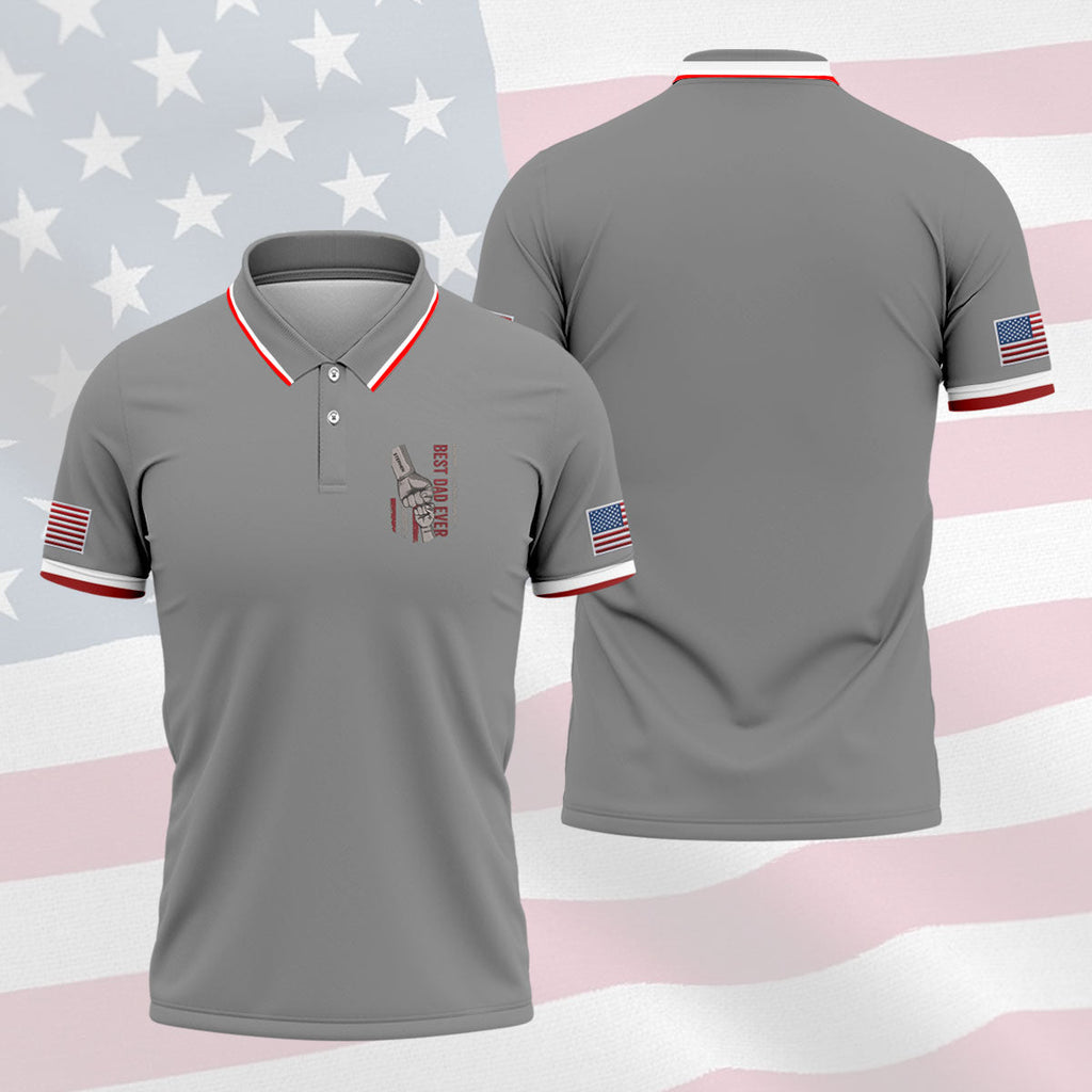 Best Dad Ever Father's Day Golf Shirt, Golf Gift For Dad, Golf Shirts For Men