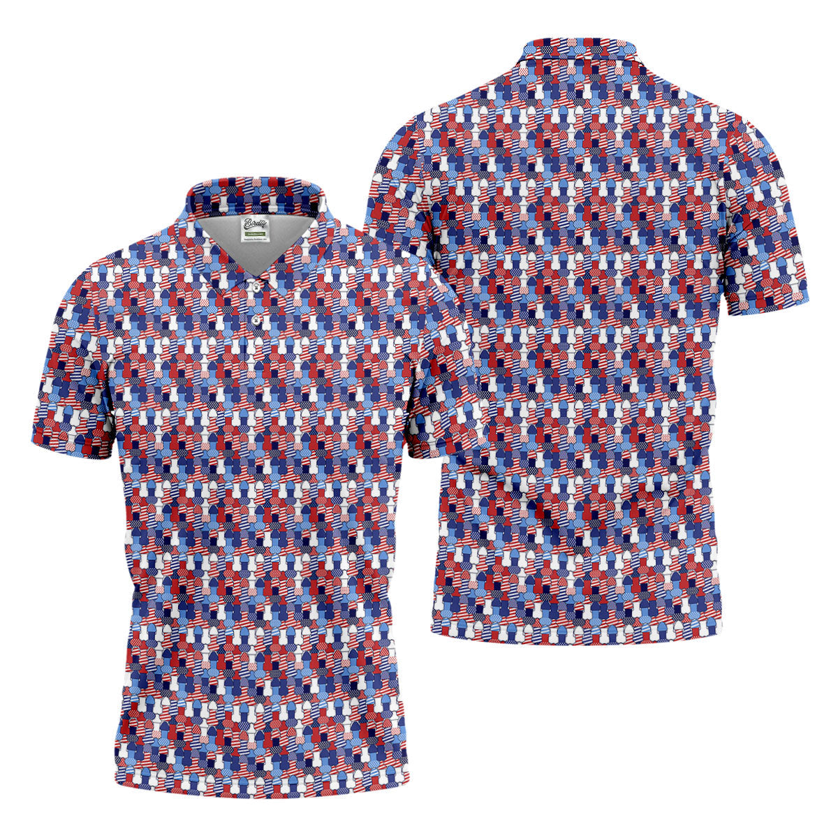 Funny Dirty Red White Blue Patriotic Golf Shirts, Fun Golf Shirts For Men, 250th Anniversary Golf Shirts For Men