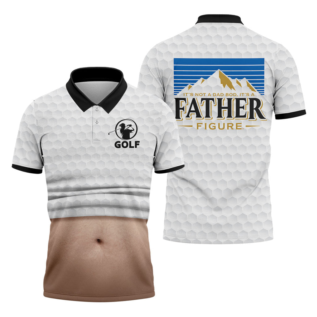 It's Not A Dad Bod It's A Father Figure Men's Funny Golf Shirts, Father's Day Golf Gift