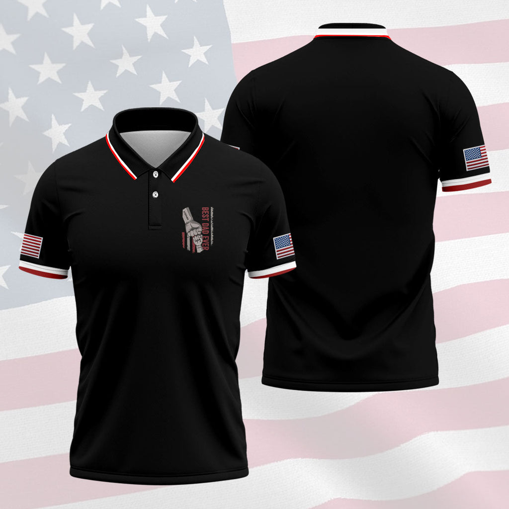 Best Dad Ever Father's Day Golf Shirt, Golf Gift For Dad, Golf Shirts For Men