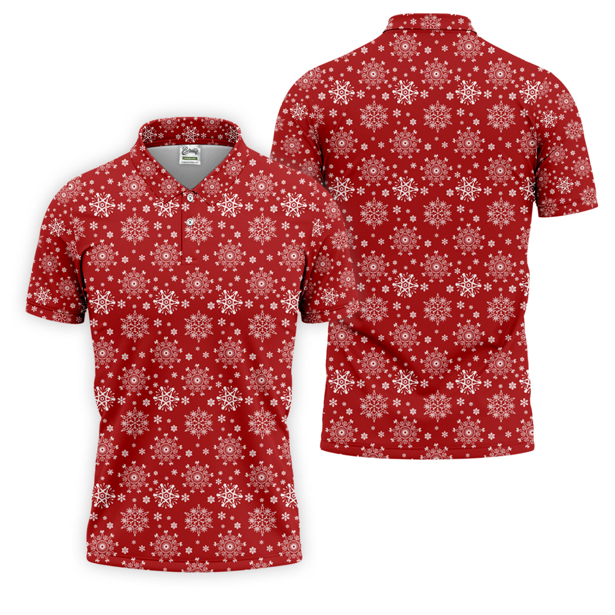 Dirty Funny Adult Humor Snowflakes Red Golf Shirt, Fun Men's Golf Polos, Christmas Golf Shirt, Polo Shirts For Men