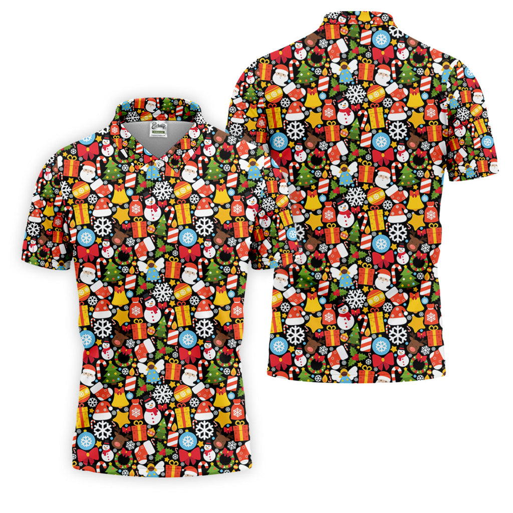 Festive Christmas Golf Tops For Men, Christmas Golf Shirt, Polo Shirts For Men, Golf Gift For Men