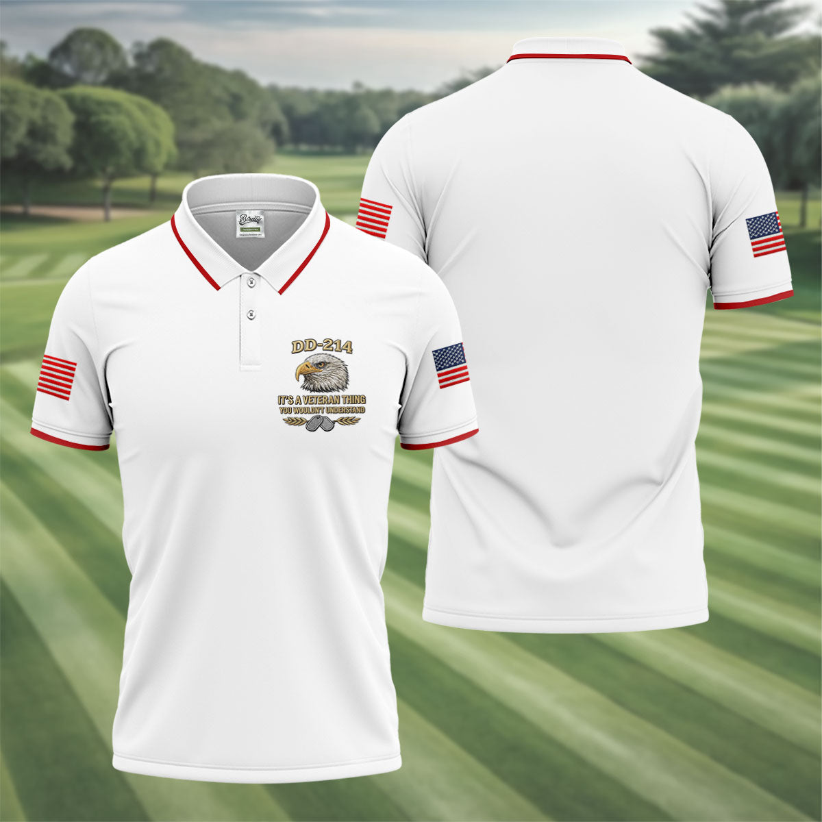 DD 214 Veteran Memorial Patriotic 4th Of July Golf Shirt, 250 Years Polo Shirts For Men