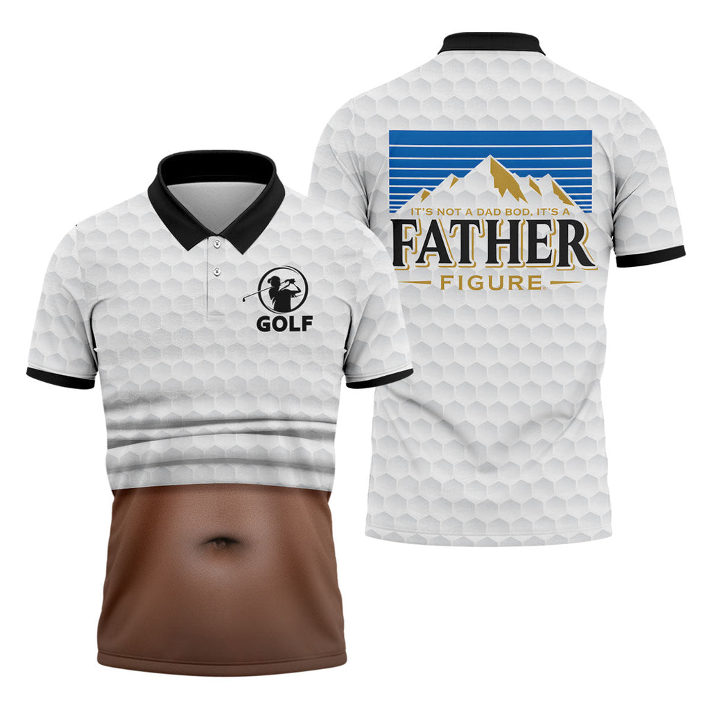 It's Not A Dad Bod It's A Father Figure Men's Funny Golf Shirts, Father's Day Golf Gift