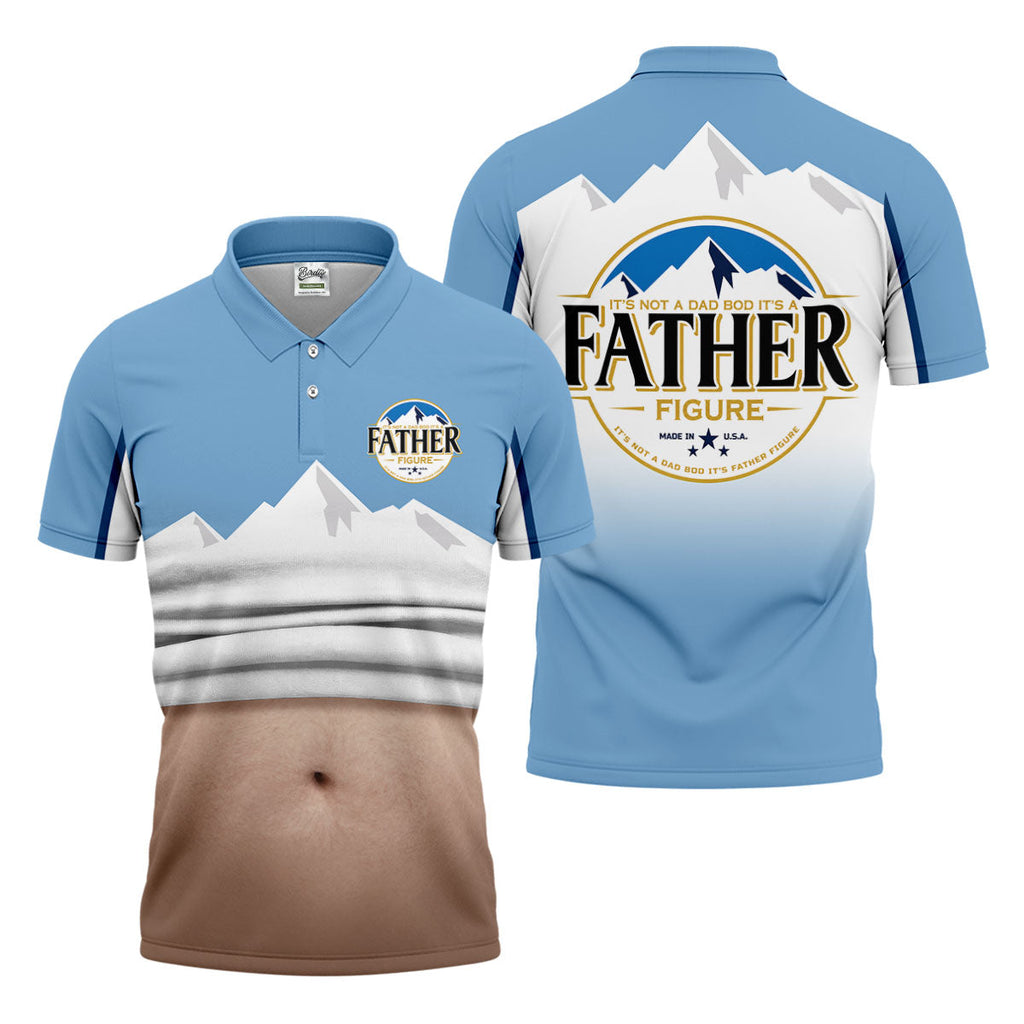 It's Not A Dad Bod It's A Father Figure Men's Funny Golf Polo Shirts, Father's Day Golf Shirt, Golf Gift For Dad