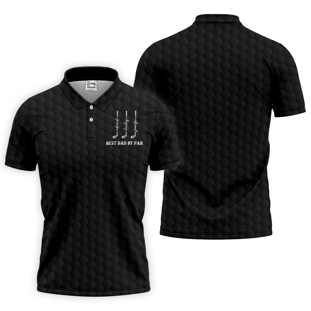 Best Dad By Par Father's Day Golf Shirt, Grandpa Golf Gift, Golf Gift For Dad, Polo Shirts For Men