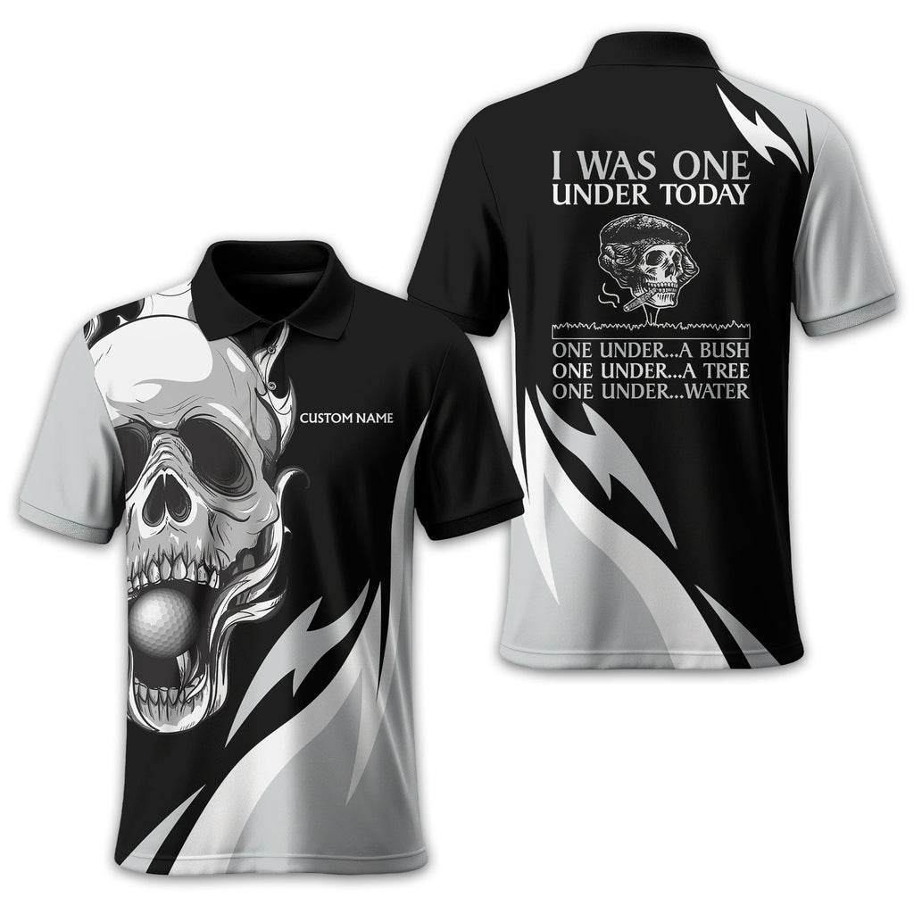 I Was One Under Today Personalized Golf Polo Shirt, Golf Shirt For Men, Gift For Golfers