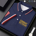 Combat Veteran 250 Years Patriotic Golf Shirt, Golf Shirts For Men, 4th Of July Golf Shirt