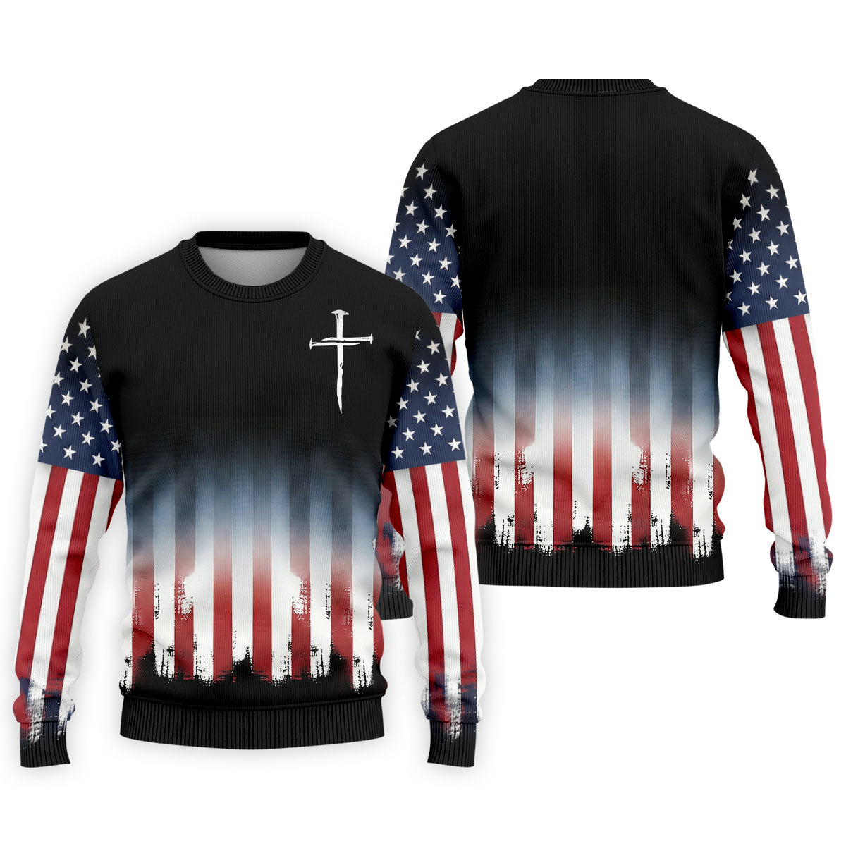 250 Years USA Anniversary 1776-2026 Men's Golf Polo Shirt, Faith Cross 4th Of July Patriotic Golf Shirt