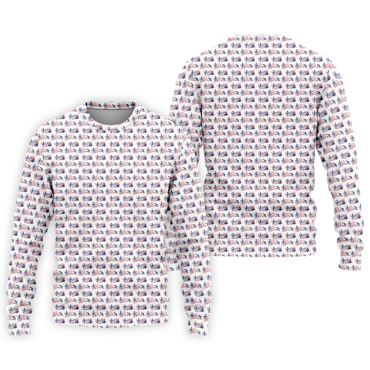 Naughty Position American Flag Pattern Patriotic Golf Shirts, 250th Anniversary Golf Shirts For Men