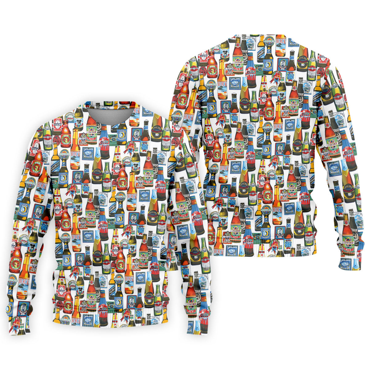 Beer Bottle Labels White Golf Shirt, Men's Funny Golf Shirts, Golf Tops For Men, Golf Shirts For Men