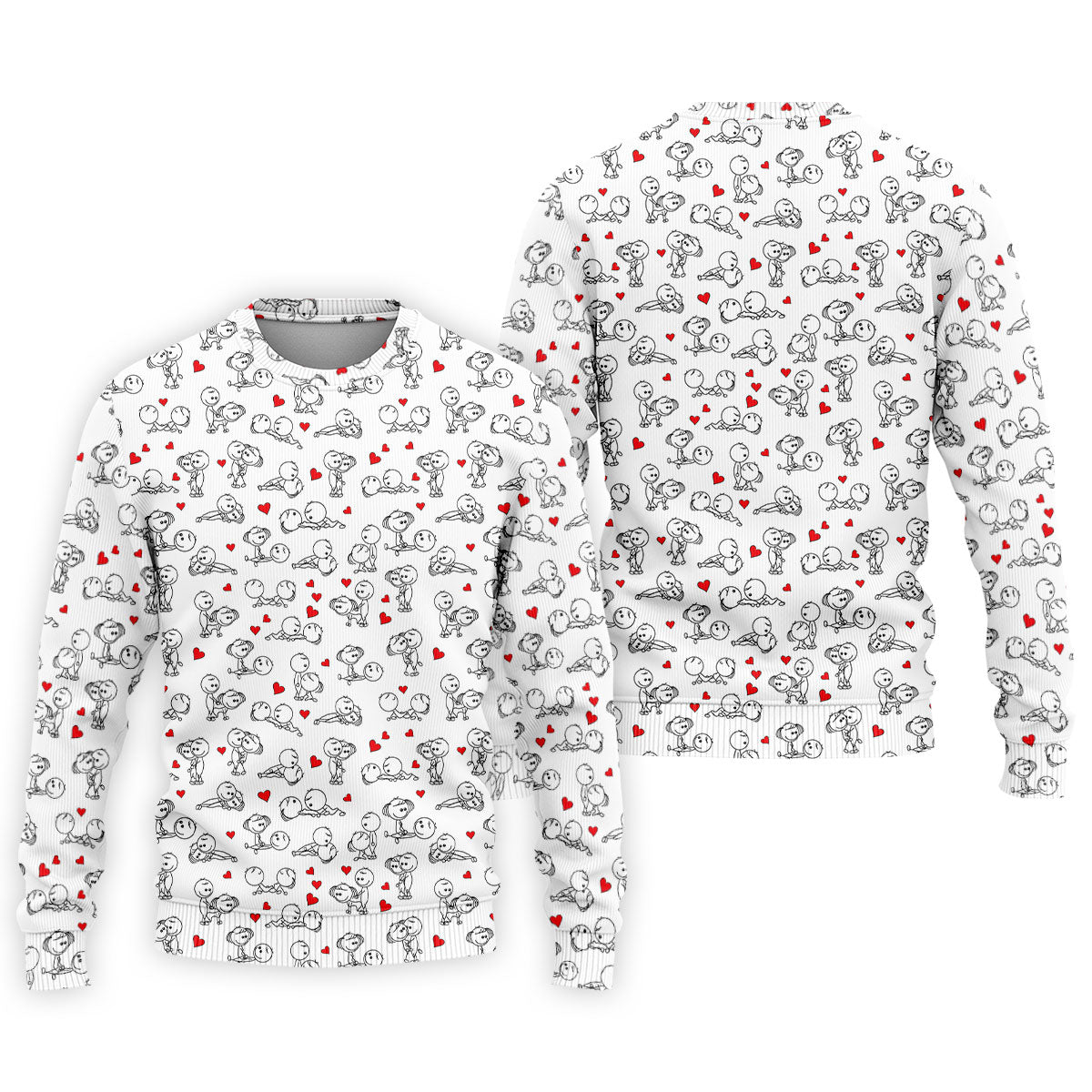 Naughty Position Stick Figure Couple White Golf Shirt, Golfer Valentines Gift, Fun Golf Shirts For Men