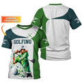 Low-Poly Golf Man, Custom Golfing Men's Golf Polo Shirt, Golf Apparel, Mens Golf Gift