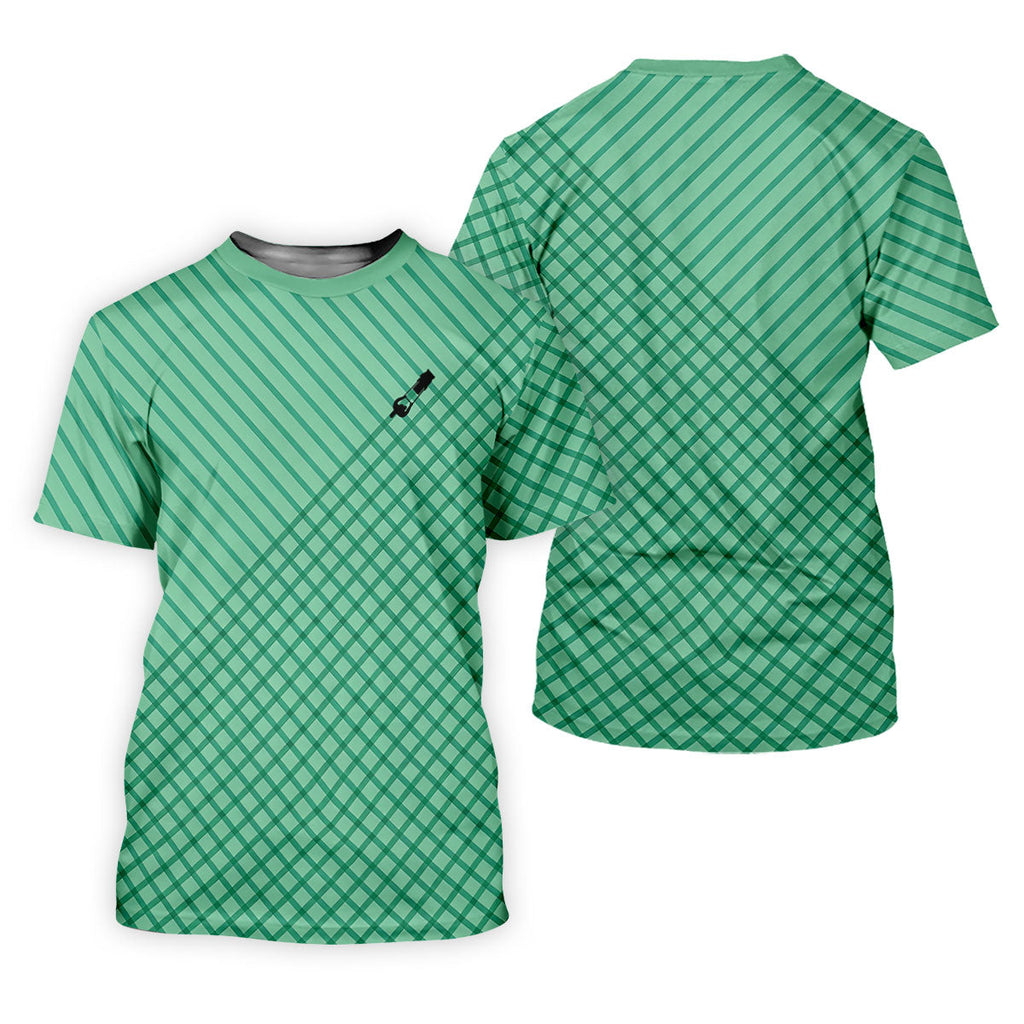Turf Dad Lawn Mower Logo Cross Pattern Father's Day Golf Shirt, Dad Golf Shirt, Golf Gift For Dad