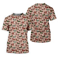 Christmas Dachshund Pink Checkered Golf Tops For Men, Christmas Golf Shirt, Polo Shirts For Men