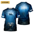 Underwater Shark Poker Fishing UPF Shirt, Performance Fishing Shirt, Fishing Shirts For Women