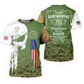 American Bill Of Rights Father's Day Camo Golf Shirt, 250 Years 4th Of July Polo Shirts For Men