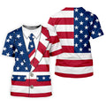 US Flag Tuxedo Costume Patriotic 4th Of July Golf Shirt, 250 Years Polo Shirts For Men