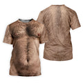 Funny Hairy Chest Golf Shirt, Men's Funny Golf Shirts, Beer Belly Gag Gift For Dad, Polo ShirtFor Men
