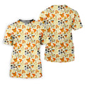 Cute Halloween Mouse Pumpkin Polo Shirts For Men, Sweet Spooky Golf Tops For Men, Halloween Golf Shirt