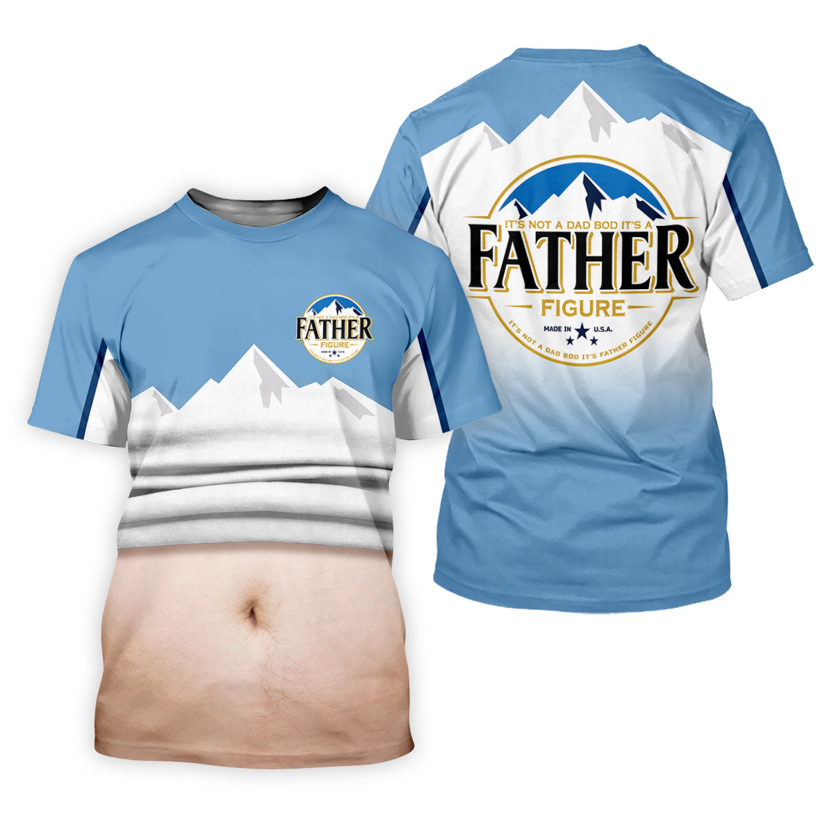 It's Not A Dad Bod It's A Father Figure Men's Funny Golf Polo Shirts, Father's Day Golf Shirt, Golf Gift For Dad