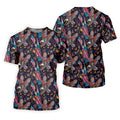 Patriotic American Eagle With Flag Statue Of Liberty Pattern 250th Anniversary Golf Shirts For Men