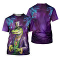 Mardi Gras Alligator Purple Golf Shirt, Men's Funny Golf Shirts, Polo Shirts For Men, Golf Shirts For Men