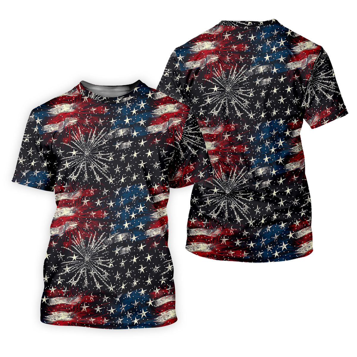Patriotic American Flag Distressed Color 4th Of July Golf Shirts For Men, 250th Anniversary Polo Shirts For Men