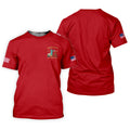 American Symbols Red Patriotic Golf Shirt, US 250 Years 4th Of July Golf Shirts For Men