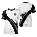 USA 250th Anniversary Black And White Golf Ball Pattern Golf Tops For Men, Patriotic Golf Shirts For Men