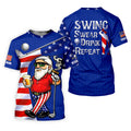 Swing Swear Drink Repeat Golf And Beer Patriotic Man 4th Of July Navy Golf Shirt, 250 Years Golf Shirts For Men