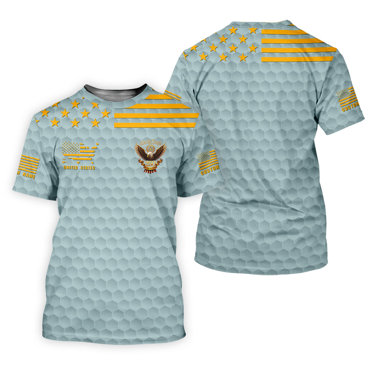 Air Force Veteran We The People 250 Years Of Free 4th Of July Golf Shirt, Golf Shirts For Men