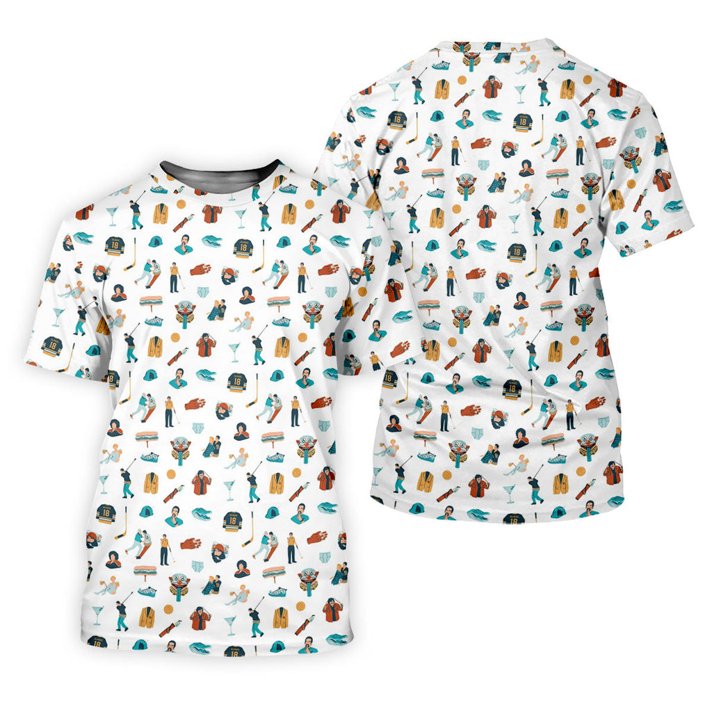 30th Anniversary Sport Movie Character White Golf Shirt, Men's Funny Golf Shirts, Golf Shirts For Men