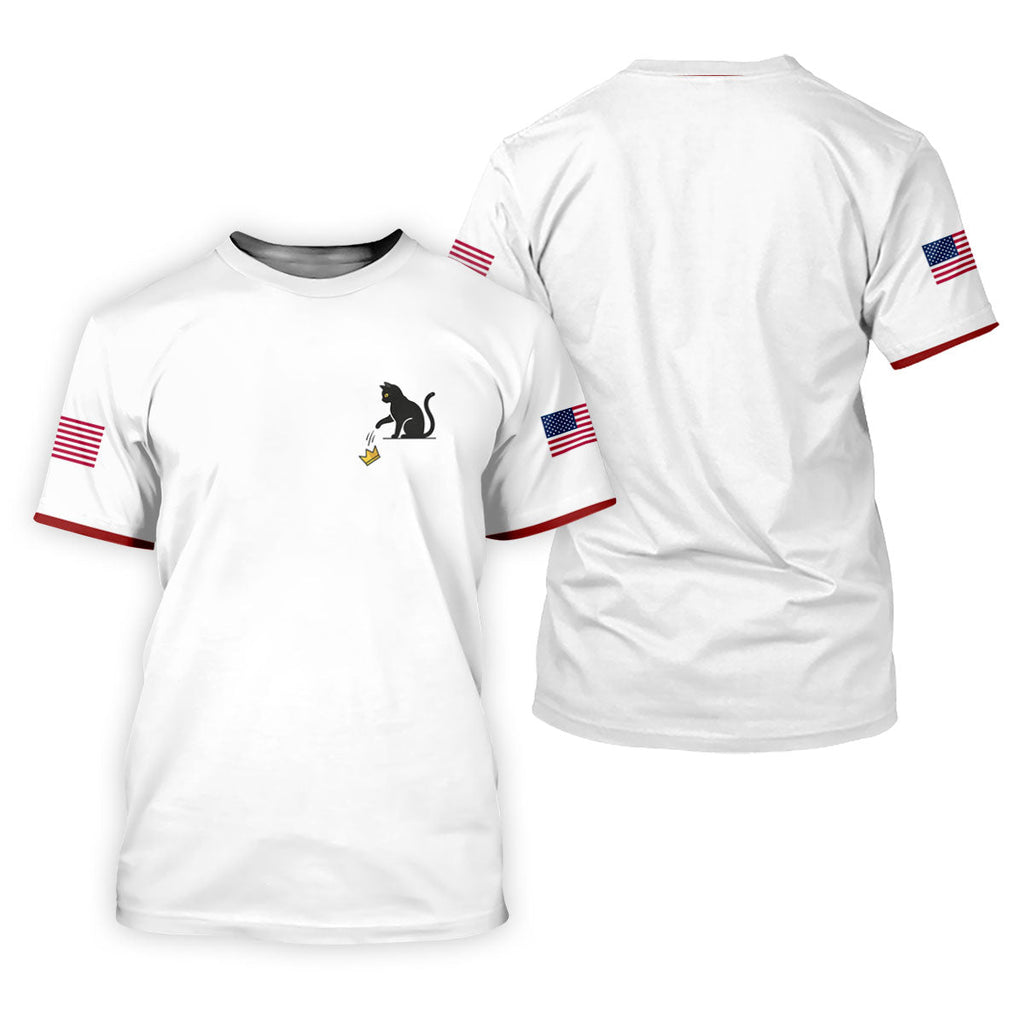 No King Naughty Cat 250 Years Patriotic Golf Shirt, Golf Shirts For Men, 4th Of July Golf Shirt