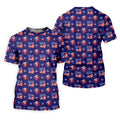 Waving Flags Uncle Sam Hats Seamless Pattern 250th Anniversary Golf Shirts For Men, Patriotic Golf Shirt